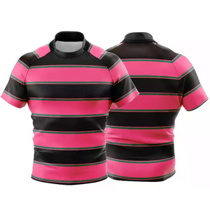 Maillots de rugby personnalisés de haute qualité, respirants, à séchage rapide, tissu anti-humidité, maillot d'équipe avec logo, numéros et noms - Product Image 6