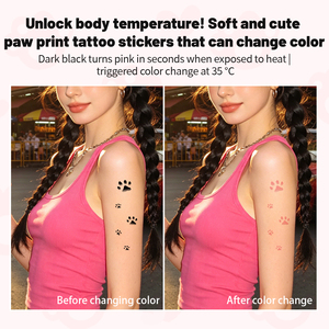 Adesivi per Tatuaggi Termocromici Personalizzabili OEM ODM, Produzione su Misura con Soglia di Temperatura Personalizzabile per Personalizzazione del Marchio all'Ingrosso - Product Image 4