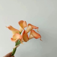YOPIN-8204 Fleur Artificielle en Gros, Calla Lily Alocasia à Tige Unique en PU, Effet Réel pour la Décoration Intérieure