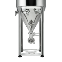 Cuve de Fermentation Conique 100L pour Brassage Domestique, Double Enveloppe Refroidie, en Acier Inoxydable 304 Brossé, Récipient sous Pression Chauffant