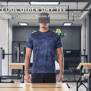 Men's Summer New Solid Knitted Blank Quick Dry Regular Fit Casual T-Shirts for Gym Fitness Digital Anti-Pilling Custom Made - Product Image 2