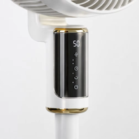 Ventilateur de ventilation silencieux sans balais avec écran LCD numérique élégant et robuste, support de téléphone intégré, personnalisable avec logo, idéal pour la salle de sport et l'entraînement.