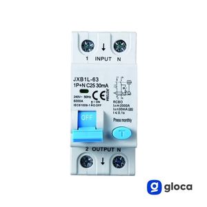 Gloca Differential วงจรเบรกเกอร์1P + N 25A 30mA 220V คลาส6KA DIN MOUNT C25 - Product Image 3