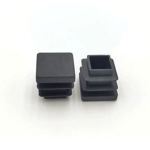 Tapón cuadrado de plástico con fieltro para muebles, antirrayas, para cubrir tubos de mesas, sillas y estantes, tapón de sellado. - Product Image 1