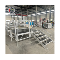 Scène mobile extérieure antidérapante de luxe, installation facile, podium en aluminium pour événements, concert ou mariage, plateforme de scène extérieure