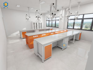 Thép không gỉ bền phòng thí nghiệm bàn làm việc khoa học phòng thí nghiệm đồ nội thất vật lý thí nghiệm làm việc băng ghế dự bị với ngăn kéo - Product Image 4