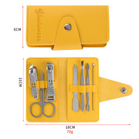 Ensemble de coupe-ongles en acier inoxydable 7 en 1, outils de coupe-ongles personnels, kit de toilettage de voyage, manucure, pédicure, cadeaux promotionnels