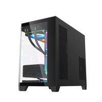 AntarcChill 0.5mm SPCC Fractal PC Case Gaming PC Case With 360mm Water Cooler Pre Installed Full View Mid Tower Computer Case