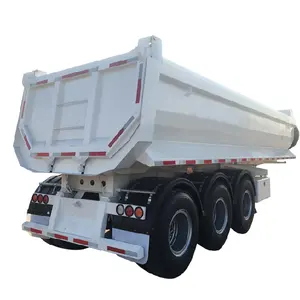 ShanDong qualité supérieure tri-essieu 60 tonnes côté benne hydraulique cylindre benne remorques transporteur camions remorque à vendre