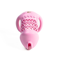 Nouveau dispositif de chasteté masculin en résine imprimée en 3D, cage à pénis creuse en plastique avec 4 tailles d'anneaux péniens, jouets sexuels pour hommes et garçons