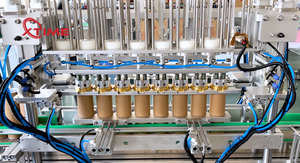 <span class=keywords><strong>Xtime</strong></span> Hochgeschwindigkeits-Linearmaschine mit 6/8/10 Köpfen zum Heißsiegeln von vorgeschnittenen Deckelfolien für Papierdosen - Product Image 3
