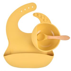 No tóxico unspillable anti derrame oso babero mini 360 cuencos de viaje <span class=keywords><strong>y</strong></span> platos <span class=keywords><strong>cuchara</strong></span> de <span class=keywords><strong>silicona</strong></span> para bebés bebé juego de cuencos de <span class=keywords><strong>silicona</strong></span> - Product Image 6