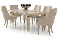 Ensemble de table à manger rectangulaire en marbre artificiel de luxe italien unique, 10 places, pieds en cuir, meubles de salle à manger