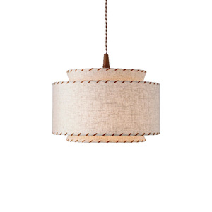 Lampe suspendue en tissu de style nordique japonais, ronde, E27 LED, pour chambre à coucher, bureau, décoration de la maison - Product Image 5