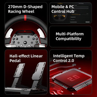 Volant de course en forme de D de 270 mm, moteur servo à entraînement direct 3,2 Nm, compatibilité multiplateforme PXN V10 Ultra, vente en gros
