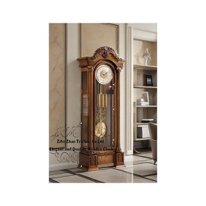 Reloj de Pie de Madera de Cerezo Macizo con Movimiento Alemán Hecho a Mano, Mecanismo Original de la Selva Negra con Tres Melodías - Product Image 4