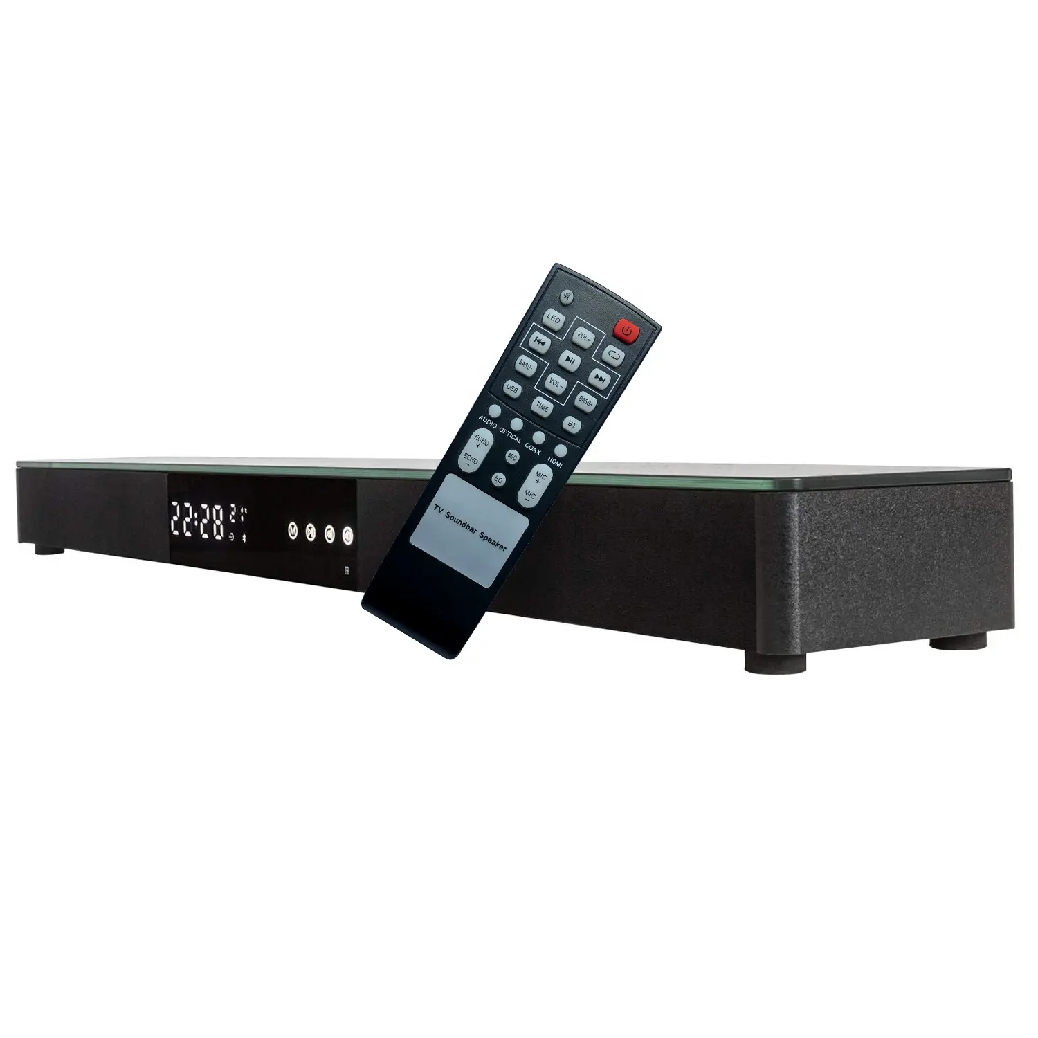 31-Inch 80W Tv Soundbar Echo Muur Speaker Ondersteuning Nfc Connection Groot Formaat Digitale Display Sound Bar