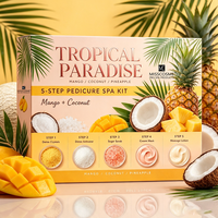 Kit de Spa Détoxifiant pour les Pieds 5-en-1 Grande Productivité, Cristaux Effervescents, Fournitures de Pédicure, Formule Personnalisable avec Logo pour Salons de Manucure