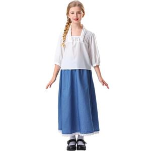 Costume de demoiselle d'honneur pour enfants, robe longue, tenue de cosplay pour Halloween, fête de jeu de rôle - Product Image 4