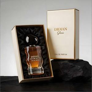 Nuevo Diseño de Botella de <span class=keywords><strong>Perfume</strong></span> Cilíndrica de Vidrio de 50 ml con Superficie Ondulada Irregular, Colorida, Vacía, con Tapa de Pulverización - Product Image 5