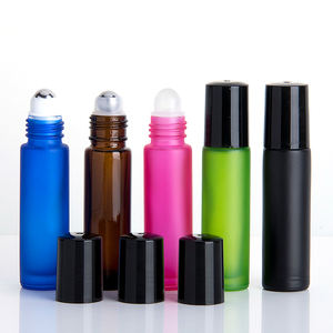 زجاجات كروية زجاجية للسيروم والمستحضرات بسعر الجملة، سعة 10 مل، زجاجة دوارة أو مضخة رش بألوان مختلفة للجسم - Product Image 1