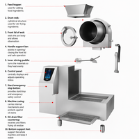 Machine à frire électrique automatique pour restaurant, robot de cuisine IA, acier inoxydable, capacité 15 kg, rotation à 360 degrés