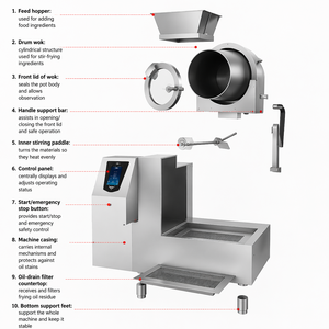 Machine à frire automatique électrique pour restaurant, <span class=keywords><strong>robot</strong></span> de cuisine avec intelligence artificielle intégrée - Product Image 5