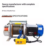 Palans électriques 1-2 tonnes 220V/380V pour usage domestique et construction, télécommande sans fil, longueur de câble 30-100m
