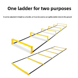 Escalera de Agilidad Amarilla Plegable y Ajustable de Doble Uso para Entrenamiento de Fútbol y Baloncesto, Material de Polipropileno para Campos Deportivos - Product Image 4