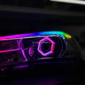 Luz LED DRL para Automóvil, Luz de Circulación Diurna para Faros Delanteros BMW, Ojos de Ángel 5D Universales, Modificación del Conjunto de Faros, Blanco, Amarillo, WRGB - Product Image 4