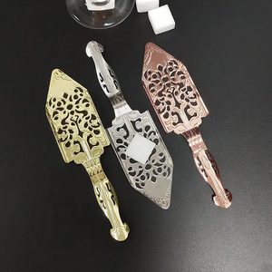 Nouveau Design personnalisé LOGO couleur argent clair métal acier inoxydable passoire à barre creuse <span class=keywords><strong>Absinthe</strong></span> <span class=keywords><strong>cuillère</strong></span> - Product Image 3