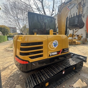 Excavadora hidráulica sobre orugas Sany SY60CPro de 6 toneladas usada, miniexcavadora pequeña de segunda mano, maquinaria de construcción en venta SY75C SY95C - Product Image 4