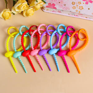 新款硅胶绳扣热销挂绳钥匙扣彩色自锁硅胶绳用于悬挂礼物毛绒公仔 - Product Image 3