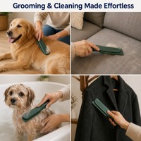 Brosse 2-en-1 pour enlever les poils d'animaux, outil de toilettage auto-nettoyant réutilisable pour chiens et chats avec grattoir intégré – Vente en gros