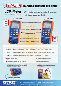 Medidor RLC TECPEL LCR-614 10KHz-40kHz Alta Precisión 0.25% 0.6V 4 veces/seg Detección 0.01pF-20mF Capacitancia 0.01uH-1000H - Product Image 5