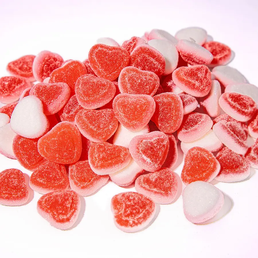 OEM candy lovely heart shape chewing gummy candy wedding flavor gummy bulk