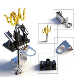 LinhaivetA Support de bureau multifonctionnel <span class=keywords><strong>pour</strong></span> aérographe, capacité de 4 aérographes, <span class=keywords><strong>pour</strong></span> maquettes - Product Image 3