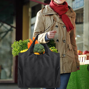 Sac de transport pliable personnalisé, léger, réutilisable, en polyester, écologique, pour le rangement, les courses, les voyages, les courses d'épicerie - Product Image 6