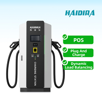 Station de recharge rapide pour véhicules électriques HAIDIRA OCPP DC 80kW 120kW 160kW 240kW à double connecteur CCS2, usage commercial