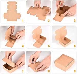 Hộp Giấy Kraft Mini Hộp Các Tông Tự Làm Hộp Thư Nhỏ Thủ Công S 2.04x2.04x0.98in - Product Image 5