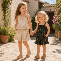 Bohemian Style Set Groothandel Baby Kledingsets Zomer Katoen Mouwloos Top + Shorts voor Peutermeisjes Sets
