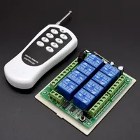 24V & 12V DC 8 Canaux Relais Rele Module Télécommande 8CH RF Récepteur + 433Mhz Transmetteur Momentané Verrouillé Bascule