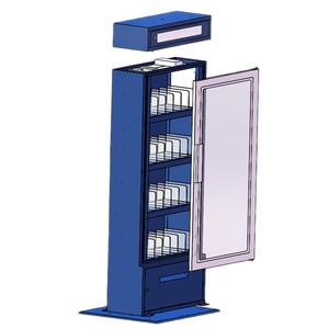 SUNCORE Shared Bookshelf 4 Layer Metal Freestanding Library Furniture With QR Code Access Durable Design Contemporary Style - Product Image 5