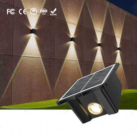 Applique Murale Solaire LED Extérieure IP65 pour Jardin, Cour, Porte d'Entrée, Résistante à l'Eau Multi-Niveaux, Double Température de Couleur, Contrôle par Capteur de Lumière