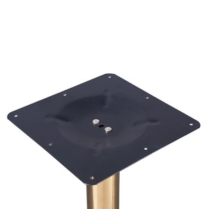 Electroplated Titanium Stainless Steel <b>Table</b> <b>Leg</b> Round Contemporary Design Durable Restaurant <b>Table</b> Base - Product Image 2