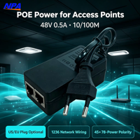 Injecteur PoE passif 48V DC neuf, Ethernet 10/100Mbps, adaptateur d'alimentation 24W pour caméra IP, point d'accès sans fil, réseau domestique ou de bureau