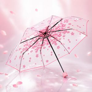 Parapluie transparent POE personnalisé avec logo OEM, parapluie pliant manuel transparent pour la pluie, idéal pour la vente en gros et les cadeaux - Product Image 1
