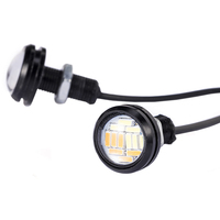 Lumière Eagle Eye 23 mm 12 V 12 LED Haute puissance 4014 Double couleur Auto Feux antibrouillard DRL Ampoule de recul Stop Feux de stationnement Signal lumineux