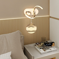 Applique Murale Décorative de Luxe Dorée à LED pour Couloir, Allée, Chambre à Coucher, Chevet, Décoration de Fond, Lampe Murale Spirale
