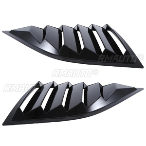 Persianas para Ventanas de Auto para Dodge Challenger 2008-2023, Rejillas de Ventilación Laterales Traseras, Acabado Brillante, Negro Mate, Estilo Fibra de Carbono - Product Image 2